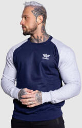 Iron Aesthetics Férfi kapucni nélküli pulóver Iron Aesthetics Enjoy, navy/grey: S Sötétkék