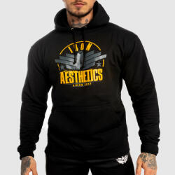 Iron Aesthetics Fitness cipzár nélküli pulóver Iron Aesthetics Force, fekete: S Fekete
