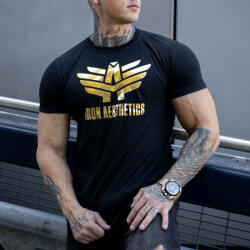 Iron Aesthetics Ultrasoft póló Iron Aesthetics, black&gold: XL Fekete