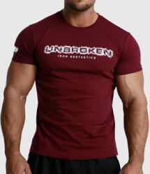 Iron Aesthetics Férfi fitness póló Iron Aesthetics Unbroken, bordó: M Bordó
