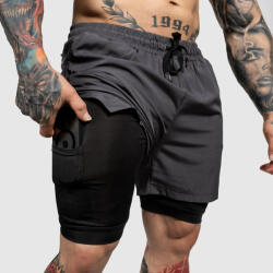 Iron Aesthetics Funkcionális short Iron Aesthetics SweatPro 2in1, sötétszürke: S Szürke
