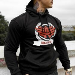 Iron Aesthetics Fitness pulóver cipzár nélkül Iron Aesthetics Triumph, fekete: L Fekete