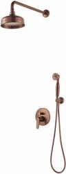 Omnires Art Deco zuhany készlet beépített trópusi zuhany opcióval réz SYSAD28ORB (SYSAD28ORB)