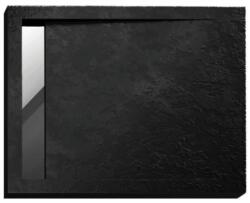 Polimat West New téglalap alakú zuhanytálca 120x100 cm fekete 00329 (00329)