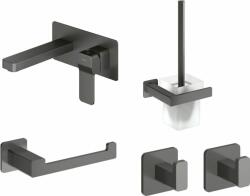 Omnires Készlet mosdócsaptelep Omnires Slide SL7715GR, WC kefe Omnires Nelson NL80620GR, NL80510GR, NL80115GR
