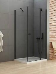 NEW TRENDY New Soleo Black zuhanykabin 90x70 cm négyszögletes fekete matt/átlátszó üveg K-0679 (K0679)