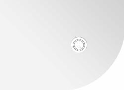 POLYSAN Flexia félkör alakú zuhanytálca 110x80 cm fehér 91261 (91261)