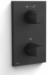 TRES Therm-Box kád és zuhany csaptelep süllyesztett z termosztáttal fekete 21125001NM