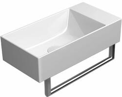 SAPHO Kube X mosdótál 50x25 cm négyszögletes klasszikus-mosdótálak fehér 9486011 (9486011)