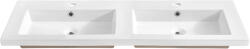 Comad Spirit mosdótál 121x46 cm négyszögletes beépíthető-dupla fehér fényes UM-8070SPIRIT120D (UM8070SPIRIT120D)