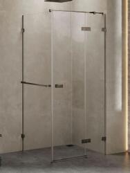 NEW TRENDY Avexa Gunmetal Brushed zuhanykabin 90x70 cm négyszögletes fegyverszürke szín csiszolt/átlátszó üveg EXK-3294 (EXK3294)