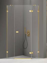 NEW TRENDY Avexa Gold Shine zuhanykabin 80x80 cm arany fényes/átlátszó üveg EXK-3841 (EXK3841)