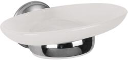 BISK Dakota szappantartó fali króm-fehér 71550 (71550)