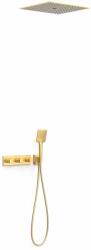 TRES B-System zuhany készlet beépített termosztáttal trópusi zuhany opcióval arany 30725306OM (30725306OM)