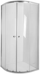 INVENA Vitoria zuhanykabin 80x80 cm félkör alakú króm fényes/átlátszó üveg AK-49-185 (AK49185)