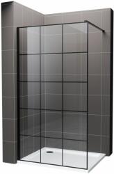 Hagser Agatha zuhanykabin fal walk-in 110 cm fekete matt/átlátszó üveg HGR12000022 (HGR12000022)