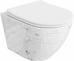 Lavita Sofi Slim wc csésze lassú záródású ülőkével függesztett perem nélkül fehér fényes 5900378326489 (5900378326489)