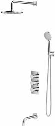 Omnires Y kád és zuhany szett beépített termosztáttal trópusi zuhany opcióval króm SYSYS02XCR (SYSYS02XCR)