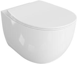 Lavita Mondo wc csésze lassú záródású ülőkével függesztett perem nélkül fehér fényes 5900378335443 (5900378335443)