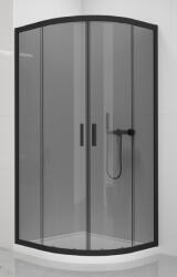 NEW TRENDY New Varia Black zuhanykabin 80x80 cm félkör alakú fekete matt/grafit üveg K-0451 (K0451)