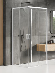 NEW TRENDY Prime White zuhanykabin 90x80 cm négyszögletes fehér matt/átlátszó üveg K-1093 (K1093)