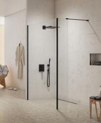 NEW TRENDY New Modus Black zuhanykabin fal walk-in 70 cm fekete matt/átlátszó üveg EXK-5572