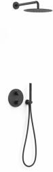 TRES Therm-Box zuhany készlet beépített termosztáttal trópusi zuhany opcióval fekete 26225004NM (26225004NM)