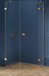 NEW TRENDY Avexa Gold Brushed zuhanykabin 100x80 cm arany csiszolt/átlátszó üveg EXK-3858 (EXK3858)
