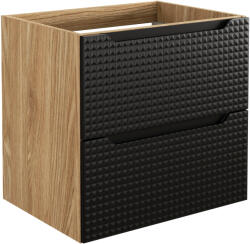 Comad Luxor Black szekrény 60x46x57 cm fekete-tölgy LUXOR BLACK 82-60-2S