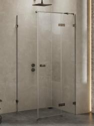 NEW TRENDY Avexa Gunmetal Brushed zuhanykabin 110x80 cm négyszögletes fegyverszürke szín csiszolt/átlátszó üveg EXK-3352 (EXK3352)