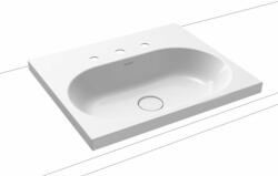 KALDEWEI Centro mosdótál 60x50 cm négyszögletes süllyesztett fehér 902806033001 (902806033001)