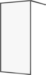 Cersanit Larga zuhanykabin fal walk-in 100 cm fekete matt/átlátszó üveg S932-139 (S932139)