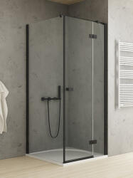 NEW TRENDY Reflexa Black zuhanykabin 120x90 cm négyszögletes fekete matt/átlátszó üveg EXK-4935