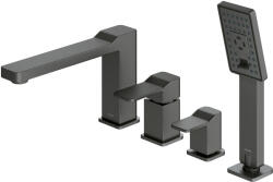 Omnires Slide kád és zuhany csaptelep fürdőkád fölé grafit SL7732GR (SL7732GR)