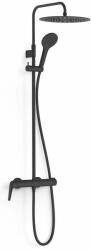 TRES Fuji zuhany készlet fal trópusi zuhany opcióval fekete 28119701NM (28119701NM)
