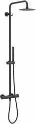 Actima Round Termo zuhany készlet fal termosztáttal trópusi zuhany opcióval fekete ARAC. SY. 107BL (ARACSY107BL)