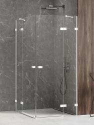 NEW TRENDY Avexa White zuhanykabin 100x80 cm négyszögletes fehér matt/átlátszó üveg EXK-2831