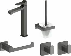 Omnires Készlet mosdócsaptelep Omnires Slide SL7712GR, WC kefe Omnires Nelson NL80620GR, NL80510GR, NL80115GR