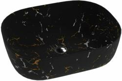 Lavita Fuego mosdótál 50x38.5 cm négyszögletes mosdótálak fekete matt 5900378326359 (5900378326359)