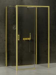 NEW TRENDY Prime Light Gold zuhanykabin 100x100 cm négyzet arany fényes/átlátszó üveg K-1131