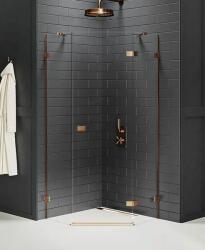 NEW TRENDY Avexa Copper Brushed zuhanykabin 80x80 cm réz csiszolt/átlátszó üveg EXK-3819 (EXK3819)