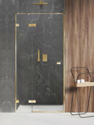 NEW TRENDY Avexa Gold Shine zuhanyajtók 130 cm dönthető arany fényes/átlátszó üveg EXK-1641 (EXK1641)