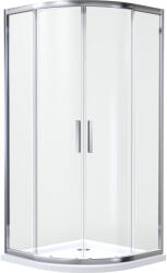 Oltens Vorma zuhanykabin 90x90 cm félkör alakú króm fényes/átlátszó üveg 20102100 (20102100)