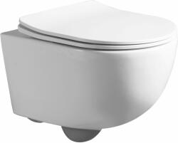 Lavita Brava wc csésze lassú záródású ülőkével függesztett dilettációs szivacs nélkül fehér fényes 5900378312192
