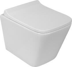 Lavita Lago wc csésze lassú záródású ülőkével függesztett perem nélkül fehér fényes 5908211491950 (5908211491950)