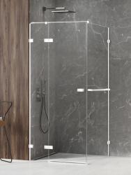 NEW TRENDY Avexa White zuhanykabin 110x100 cm négyszögletes fehér matt/átlátszó üveg EXK-2777 (EXK2777)