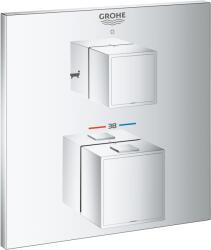 GROHE Grohtherm Cube kád és zuhany csaptelep süllyesztett z termosztáttal StarLight Chrome 24155000