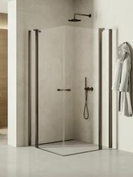 NEW TRENDY New Soleo Gunmetal Brushed zuhanykabin 90x90 cm négyzet grafit csiszolt/átlátszó üveg K-2183 (K2183)