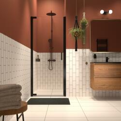 Sealskin INC zuhanyajtók 90 cm dönthető fekete matt/átlátszó üveg XI200906195100 (XI200906195100)