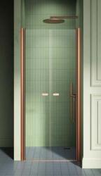 NEW TRENDY New Soleo Copper Brushed zuhanyajtók 90 cm dönthető réz csiszolt/átlátszó üveg D-0495A (D0495A)